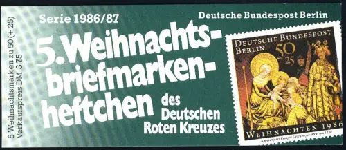 DRK/Weihnachten 1986/87 5. MH Anbetung der Könige 50 Pf, 5x769, postfrisch
