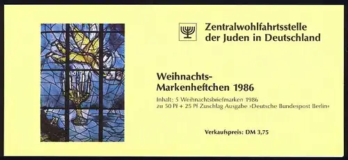ZWStJ/Weihnachten 1986 Anbetung der Könige 50 Pf, 5x769, postfrisch