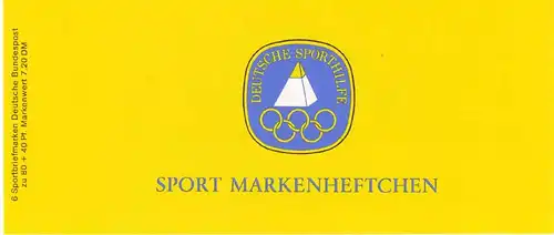 Sport 1983 Turnfest 80 Pf, 6x1172, postfrisch