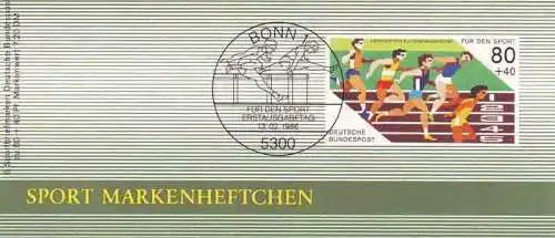 Sport 1986 Kurzstreckenlauf 80 Pf, 6x1269, ESSt Bonn