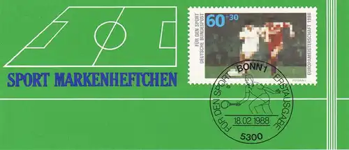 Sport 1988 Football 60 Pf, 6x1353, ESSt Bonn