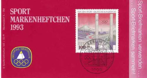 Sport 1993 Olympiastadion Berlin 100 Pf, 6x1652, ESSt Berlin