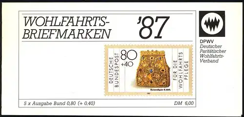DPWV/Wofa 1987 Gold & Argent Bursenreliquier 80 Pf, 5x1336, ESSt Bonn