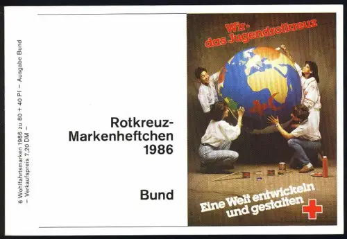 DRK/Wofa 1986 Gläser - Pokal 80 Pf, 6x1298, ESSt Bonn