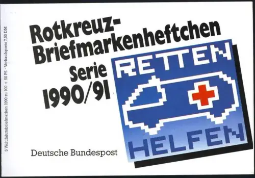 DRK/Wofa 1990/91 Paketpostamt 100 Pf, 5x1476, postfrisch