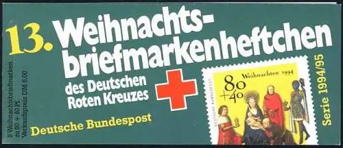 DRK/Weihnachten 1994/95 Anbetung der Könige 80 Pf, 5x1770 13.MH **