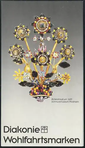 Diakonie/Wohlfahrt 1988 Gold & Silber Blütenstrauß 80 Pf, 5x1386, postfrisch