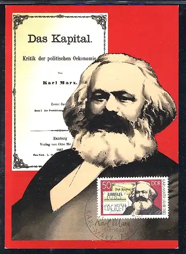 2786 Karl Marx 50 Pf 1983, MK 1/83