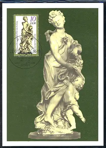 2905 Oeuvres d'ivoire-petite sculpture Le printemps 10 Pf 1984, officiel MK 2/84