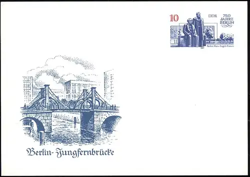 P 96 Forum Marx-Engels 1987 10 Pf, frais de port