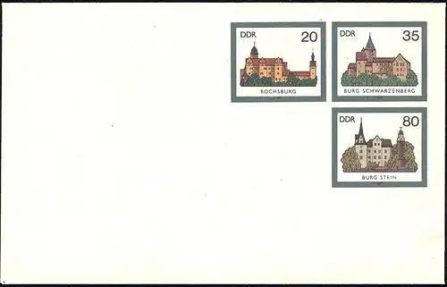 U 2 Burgen der DDR 1985, postfrisch wie verausgabt