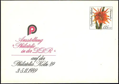 U 10 PHILATELIA/Köln & Kakteen 1989 1,35 M, postfrisch