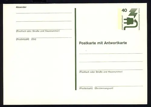 P 102 - Unfall 40/40 Pf mit Leitvermerk **