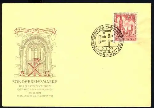 108 Eglise commémorative 20 Pf - FDC officiel [FDC II]