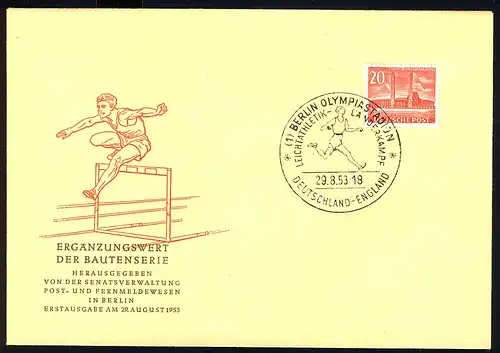 113 Berliner Bauten 20 Pf. Olympiastadion - amtlicher FDC [FDC II]