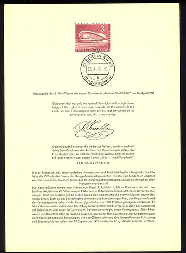 Berlin-ETB Nummer 37 Kongresshalle 1958, Buchstabe b