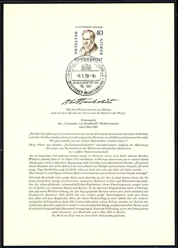 Berlin-ETB Nummer 43 A.v.Humboldt, ESSt Buchstabe c