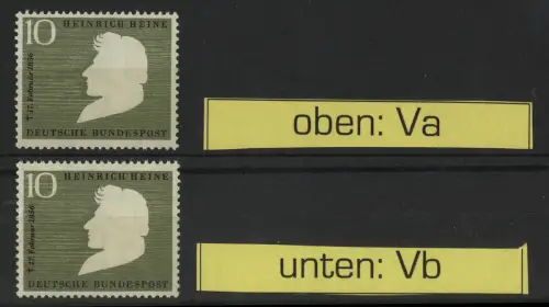 229 Heine - je eine Marke mit Wasserzeichen Va + Vb postfrisch **