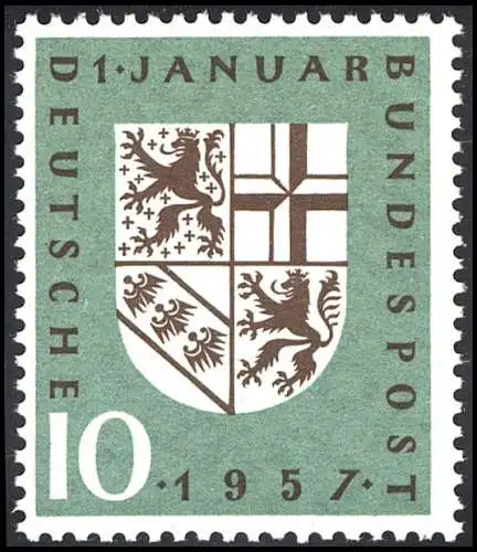 249I Saarland - PLF I: kurze 7 in 1957, Feld 46 **