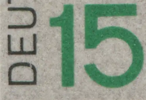 475 1.Mai 1965 mit PLF unten rechts gebrochenes D in DEUTSCHE, Feld 12 **