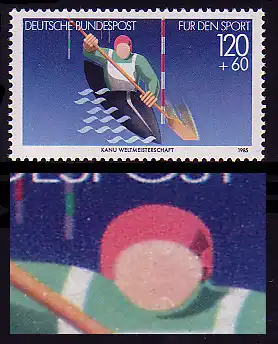 1239II Sport 120 Pf avec PLF II moitié inférieure de l'ombre du casque manquante, champ 11**