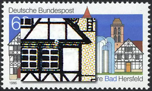 1271V Bad Hersfeld mit PLF V weißer Fleck über dem rechte Fenster, Feld 7, **