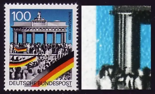 1482 Maueröffnung 100 Pf mit PLF weiße Flecken links, Feld 23, **