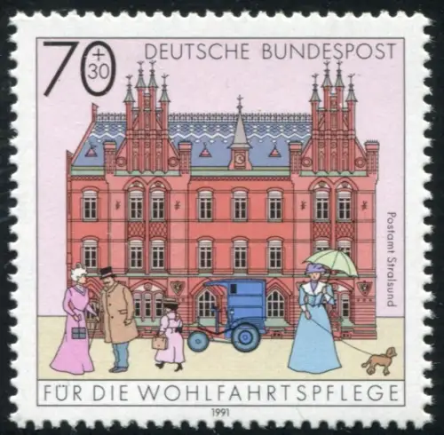 1565II Wofa 70 Pf mit MICHEL-PLF II - Haken rechts am Erker, Feld 7, **