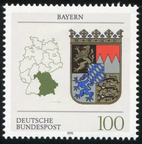 1587 Bayern mit PLF: Verlängerung der Krone oben links, Feld 1, **