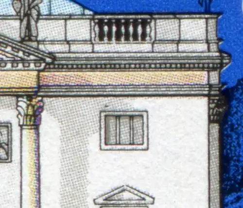 1625 Staatsoper Berlin: point au-dessus de la fenêtre supérieure droite, champ 38 **