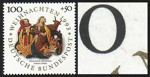 1708 Weihnachten 100 mit PLF: Strich rechts neben der 100, Feld 16 **