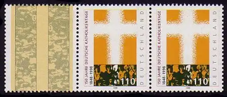1995L Katholikentag, Paar mit Leerfeld links, ** postfrisch