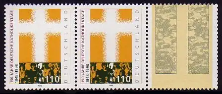 1995L Katholikentag, Paar mit Leerfeld rechts, ** postfrisch