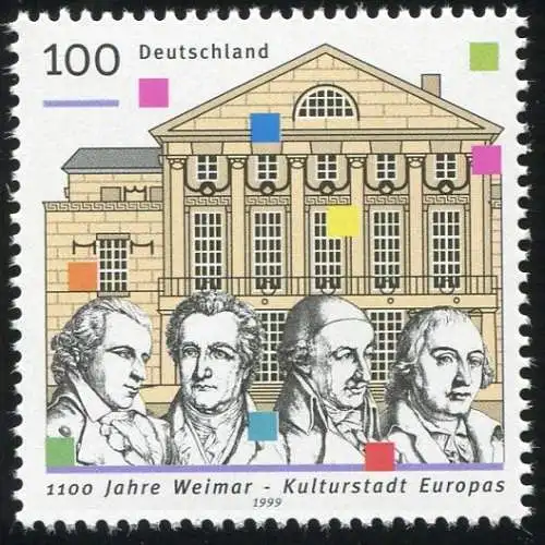 2028 Weimar/Type I mit PLF IV Fleck links neben dem Ornament, Feld 2, **