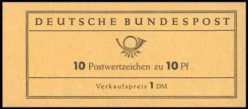 6g MH Heuss 1961, R1, schwarze Bogenlaufnummer, postfrisch **