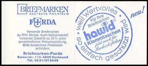 22Ixa MH BuS 1980 Buchdruck - postfrisch