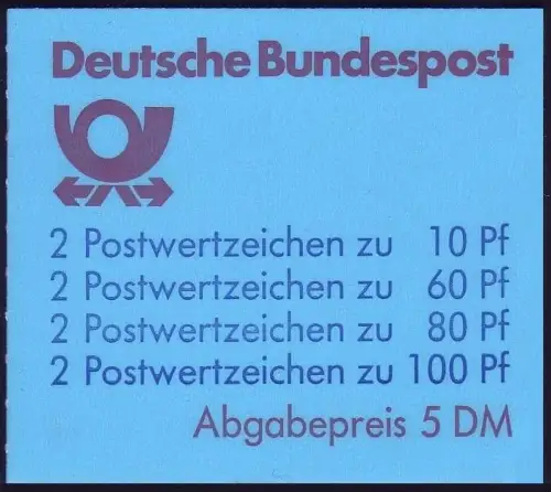 26a MH SWK 5,- DM bleu, 50 mm, tamponné