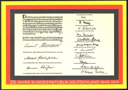 PSo 4 - 25 Jahre Bundesrepublik Deutschland, ESSt Bonn 15.5.74