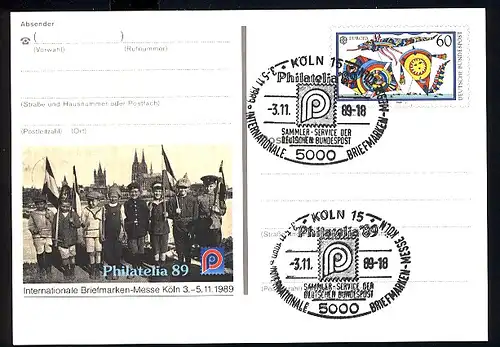 PSo 19 PHILATELIA Cologne 1989, symbole de la foire ESSt 3.11.89