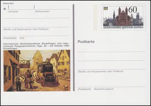 PSo 23 Bourse des timbres Sindelfingen 1990, ** frais de port comme dépensé