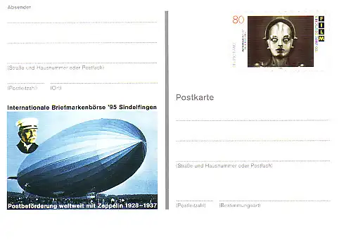 PSo 40 Briefmarkenbörse Sindelfingen Zeppelin 1995, ** wie verausgabt