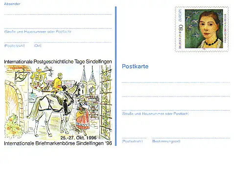 PSo 44 Briefmarkenbörse Sindelfingen Postreiter 1996, ** wie verausgabt