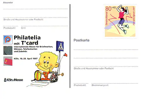 PSo 45 PHILATELIA Cologne & Enfants dans la circulation routière 1997, **