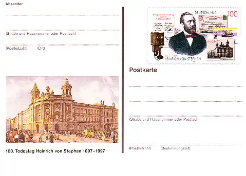 PSo 49 Heinrich von Stephan Reichspostmuseum Berlin 1997, **