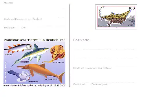 PSo 73 Börse Sindelfingen Prähistorische Tierwelt 2000, ** wie verausgabt