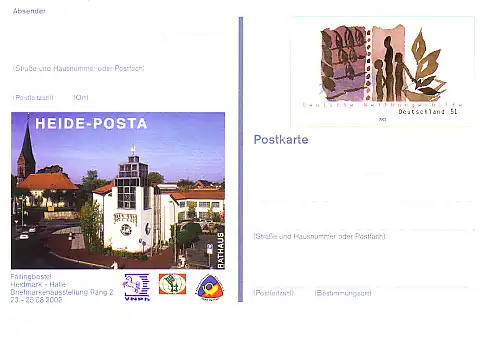 PSo 80 HEIDE-POSTA Fallingbostel Hôtel de ville 2002, ** comme dépensé