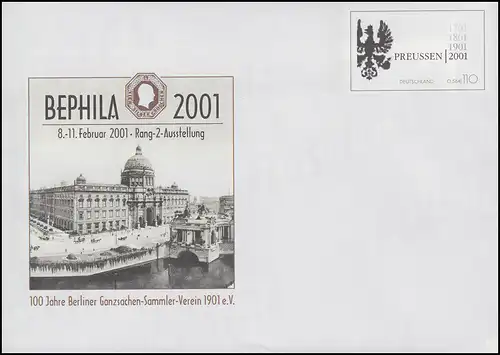 USo 23 BEPHILA Berlin - 300 Jahre Preußen 2001, postfrisch