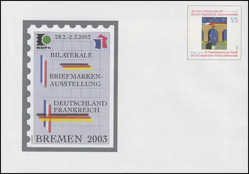 USo 52 BREMEN 2003 et exposition France-Allemagne, frais de port