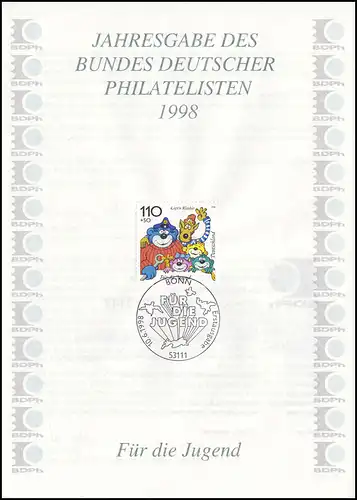BDPh-Jahresgabe 1998 - Für die Jugend Käpt'n Blaubär