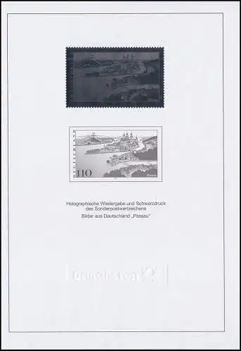 Schwarzdruck aus JB 2000 Passau + Hologramm SD 23